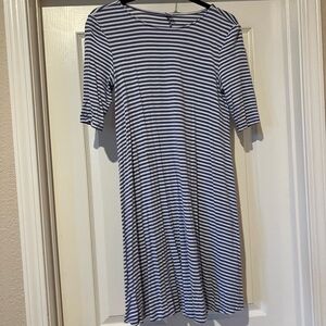 Old Navy Blue and White Casual Midi Dress